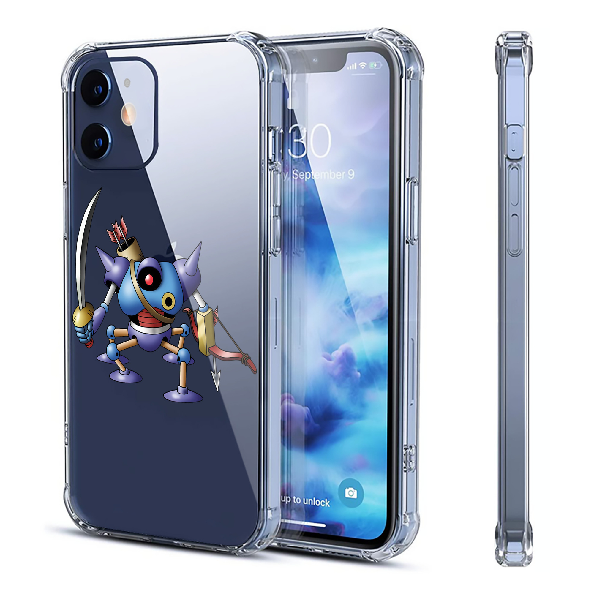 （画像用） ドラゴンクエスト Doragon Kuesuto Dragon Quest 【iPhone 12シリーズ対応】透明スマホケース（クリアソフトケース）